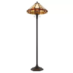 59.25" Resin Transitional Floor Lamp With Tiffany Glass Shade - Cal Lighting -Home Series Shop GUEST be64528d 8041 4885 90b0 ab6d5b5036ed