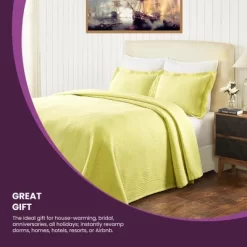 Textured Jacquard Matelassé Solid Oversized Cotton Bedspread Set - Blue Nile Mills -Home Series Shop GUEST bf69665b 930c 48e3 ae15 dd98297f27be