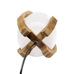 15" Organic Contemporary Natural Wood Accented Table Desk Lamp With Translucent Glass Shade - Lalia Home -Home Series Shop GUEST bffe1aad 49fa 41f9 b66c e130ebc01963