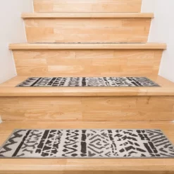 World Rug Gallery Bohemian Design Geometric Non-Slip Stair Treads -Home Series Shop GUEST c25665b5 350d 495d b1cb b1d960a15898