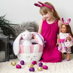 Plush Easter Bunny Baskets For Kids With Handles, White - Plushible -Home Series Shop GUEST c36cbbd7 7858 4df4 9255 69efc0538511