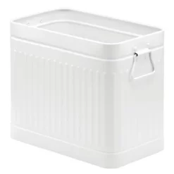 MDesign Metal Rectangle Trash Can Wastebasket, Garbage Bin, Handles -Home Series Shop GUEST c37c17fc b2ae 4be9 852c 9902bc496d57