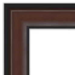 Amanti Art Harvard Walnut Petite Bevel Bathroom Wall Mirror 28.5 X 22.5 In.