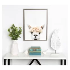 18" X 24" Sylvie Alpaca Bangs Canvas Wall Art By Amy Peterson Gray - Kate And Laurel -Home Series Shop GUEST c43e4044 98ef 416d b950 b13b15887abf