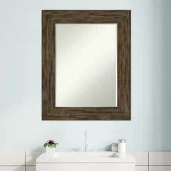 Amanti Art Fencepost Petite Bevel Wood Bathroom Wall Mirror -Home Series Shop GUEST c58f8399 5ae2 45f9 96e9 b0f5ab103e7b