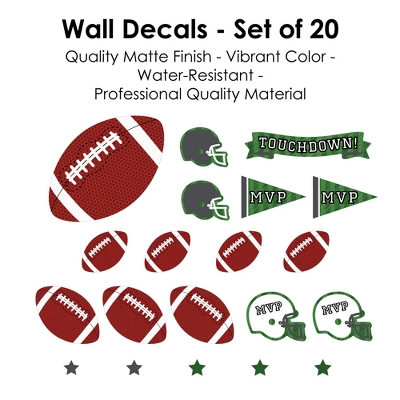 Big Dot Of Happiness End Zone - Football - Peel And Stick Sports Decor Vinyl Wall Art Stickers - Wall Decals - Set Of 20 5 Big Dot Of Happiness End Zone - Football - Peel And Stick Sports Decor Vinyl Wall Art Stickers - Wall Decals - Set Of 20 - Image 5