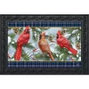 Wintertime Cardinals Doormat 30" X 18" Indoor Outdoor Briarwood Lane