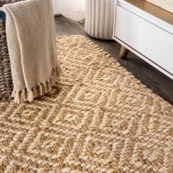 Hira Hand Woven Diamond Chunky Jute Area Rug - JONATHAN Y -Home Series Shop GUEST c6249746 8ca0 467f 9192 db1018765093