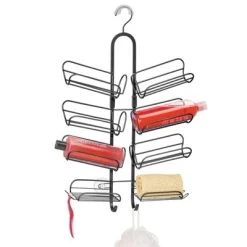 MDesign Steel Metal Bathroom/Shower Caddy Rack With Hooks And Baskets -Home Series Shop GUEST c692e676 c8b0 4c6b 9f37 1dacfb23522d