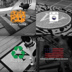 2'x3' ColorStar Deco Grid Door Mat Silver - Bungalow Flooring -Home Series Shop GUEST c6b6a7a9 4eb4 46e4 adb5 94b131214201 1