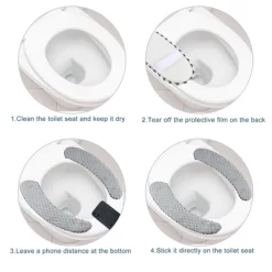 Unique Bargains 2 Pair Toilet Seat Cover Pad Bathroom Warm Toilet Seat Cushion Washable Reusable -Home Series Shop GUEST c7e02cda 4bf2 499b 8d19 10d2e8e435fb