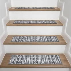 World Rug Gallery Geometric Bohemian Non-Slip Stair Treads -Home Series Shop GUEST c8ed4ac6 95eb 4857 99b4 89b907c0069f