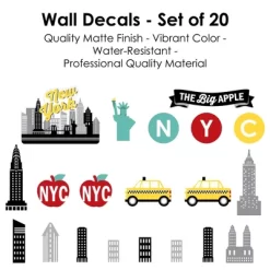 Big Dot Of Happiness NYC Cityscape - Peel And Stick New York Skyline Vinyl Wall Art Stickers - Wall Decals - Set Of 20 10 Big Dot Of Happiness NYC Cityscape - Peel And Stick New York Skyline Vinyl Wall Art Stickers - Wall Decals - Set Of 20 -Home Series Shop GUEST ca469cae 9317 4acf 9c29 78791963dca4