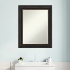 Amanti Art Accent Bronze Petite Bevel Bathroom Wall Mirror 29 X 23 In. -Home Series Shop GUEST cb5edd61 65a9 4e28 a454 a07f89892b72