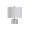 Abyaz Open Square Framed Marble Table Lamp With Drum Shade White - StyleCraft