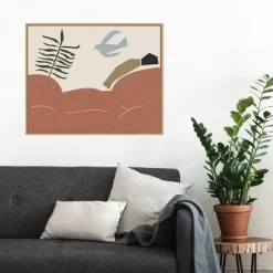 28" X 22" Other Land I By Melissa Wang Framed Canvas Wall Art Light Brown - Amanti Art -Home Series Shop GUEST ccd13b8e 58b3 433e 92ad af939cadc5bb