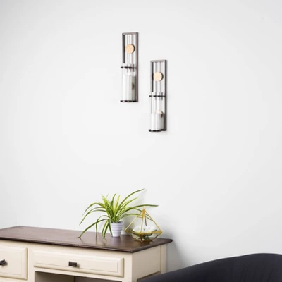 2pc Contemporary Wall Sconces Set - Danya B. 3 2pc Contemporary Wall Sconces Set - Danya B. - Image 3