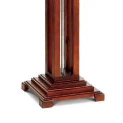 Robert Louis Tiffany Mission Floor Lamp With Nightlight 62.5" Tall Walnut Wood Column Stained Glass Shade For Living Room Reading Bedroom -Home Series Shop GUEST ceb73914 62ae 406a a012 29c234d3df6a