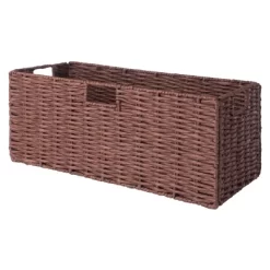 3pc Tessa Woven Rope 2 Small And 1 Large Basket Set Walnut - Winsome -Home Series Shop GUEST d0087b55 c35e 422a b0bb e22af69aed2f