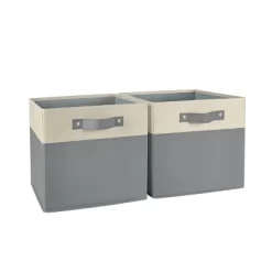 2pc Kids' 10.5" Two-Toned Folding Storage Bin Set - RiverRidge Home -Home Series Shop GUEST d0623022 fa1f 4111 a588 a87bdda80225