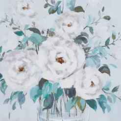 Canvas Floral Bouquet Framed Wall Art With Silver Frame Multi Colored - Olivia & May -Home Series Shop GUEST d062bb42 e86a 4884 ac7c 9757b2a7835a