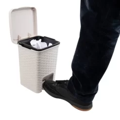 Square Wastepaper Basket And Toilet Brush Set Ivory - Mind Reader -Home Series Shop GUEST d25526a6 4f8f 4273 97d8 14b18a465b05