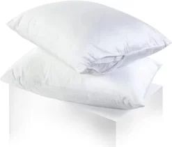 Linen Classique 320TC - Zippered Pillow Protector - White