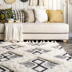 NuLOOM Yara Shaggy Helix Diamonds Area Rug -Home Series Shop GUEST d3478fa9 bea0 4a5e b89a f84e7978fed2