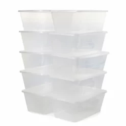 Life Story 5.7 L Clear Shoe & Closet Storage Box Stacking Container