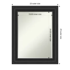 Amanti Art Shipwreck Black Petite Bevel Bathroom Wall Mirror 29.5 X 23.5 In. -Home Series Shop GUEST d6219ea7 d480 462f a09a e22bf0846a2c