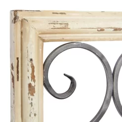 Wood Scroll Window Inspired Wall Decor With Metal Scrollwork Relief White - Olivia & May -Home Series Shop GUEST d6862271 32b5 48b7 9415 84ddf802d1c2