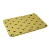 Erika Stallworth Inky Textured Eye Pattern Heavy Memory Foam Bath Mat Yellow - Deny Designs