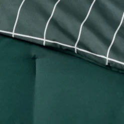 Grid Print Microfiber Reversible Comforter & Sheet Set Dark Green - Room Essentials™ -Home Series Shop GUEST d6dc0944 4309 4ea0 8931 12aa42ed689a