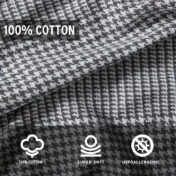 Kenneth Cole Houndstooth Stripe Cotton Blanket -Home Series Shop GUEST d7699780 1f02 41f0 8669 eee5e0319d63