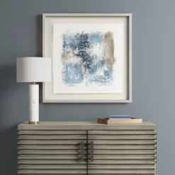 Ashlar Hand Painted Abstract Framed Glass And Matted Wall Art Blue - Madison Park -Home Series Shop GUEST d79e9564 3ddb 4921 ae87 9d37f80ff6fe