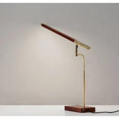 LED Barrett Desk Lamp Walnut/Brass (Includes LED Light Bulb) - Adesso -Home Series Shop GUEST d9e61632 5c66 41ea ac7e 03cae14af8fc