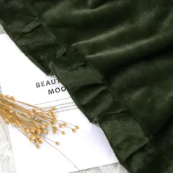 PiccoCasa Flannel Fleece Luxury Sofa With Ruffle Trim Lightweight Plush Microfiber Solid Blanket -Home Series Shop GUEST daf639cd e097 4f0a 8ec7 981af2127a0c