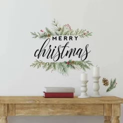 Merry Christmas Wreath Peel And Stick Wall Decal - RoomMates