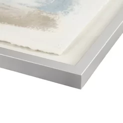 Ashlar Hand Painted Abstract Framed Glass And Matted Wall Art Blue - Madison Park