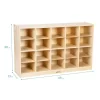 ECR4Kids 20 Cubby Mobile Tray Storage Cabinet, 4x5, Classroom Furniture, Natural
