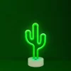 CIAO Tech Decorative Cactus Neon Night Light LED Desk Table Lamp