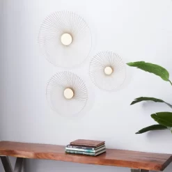 Set Of 3 Metal Sunburst Radial Wall Decors Gold - The Novogratz -Home Series Shop GUEST de48f144 d8cb 4ad3 9fcb 5bdb7440fcd2
