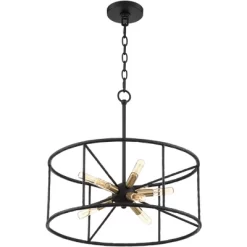 Possini Euro Design La Vista Black Chandelier 20 1/4" Wide Modern Sputnik 9-Light Fixture For Dining Room House Foyer Kitchen Island Entryway Bedroom -Home Series Shop GUEST de9b4f68 7dc5 4bb7 8e7e 4573ff949dcd