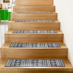 World Rug Gallery Geometric Bohemian Non-Slip Stair Treads -Home Series Shop GUEST df5a4f18 edfd 4a82 a03d e9000b4b6f0b