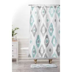 Quiet Ikat Shower Curtain Gray - Deny Designs