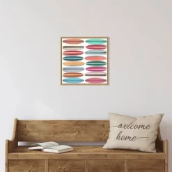 16" X 16" Surfboard Pattern By Edward M Fielding Framed Canvas Wall Art - Amanti Art -Home Series Shop GUEST e07c2684 8cf2 433e af64 44c8eb31f15e