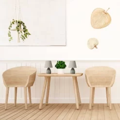 9.45" 2pk Petite Ceramic Oblong Bedside Table Desk Lamps With Matching Tapered Drum Shade Gray - Creekwood Home -Home Series Shop GUEST e2481e64 b847 4a7e 8a17 8c6eab22b380