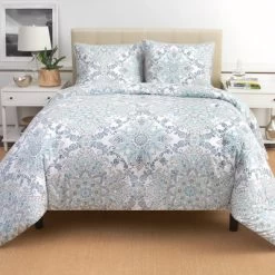 Ruhani Reversible Percale Cotton Comforter Set Blue/Aqua Blue - Heirlooms Of India -Home Series Shop GUEST e4188f44 9106 4969 9c3f 3f84f621b115