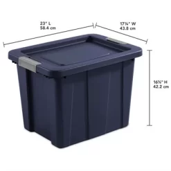 Sterilite Tuff1 18 Gallon Plastic Stackable Basement Garage Attic Storage Organizer Tote Container Bin With Latching Lid, Dark Indigo Blue (6 Pack) -Home Series Shop GUEST e5c61d11 2fff 479e bf37 f2fea8db971e