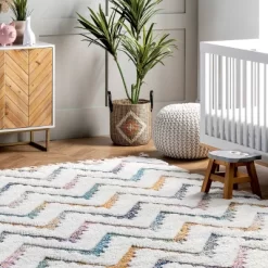 2'8"x8' Rumi High-Low Chevron Tassel Area Rug Beige Runner - NuLOOM -Home Series Shop GUEST e66adc86 2b9a 4a7a 9246 13e5613e993f